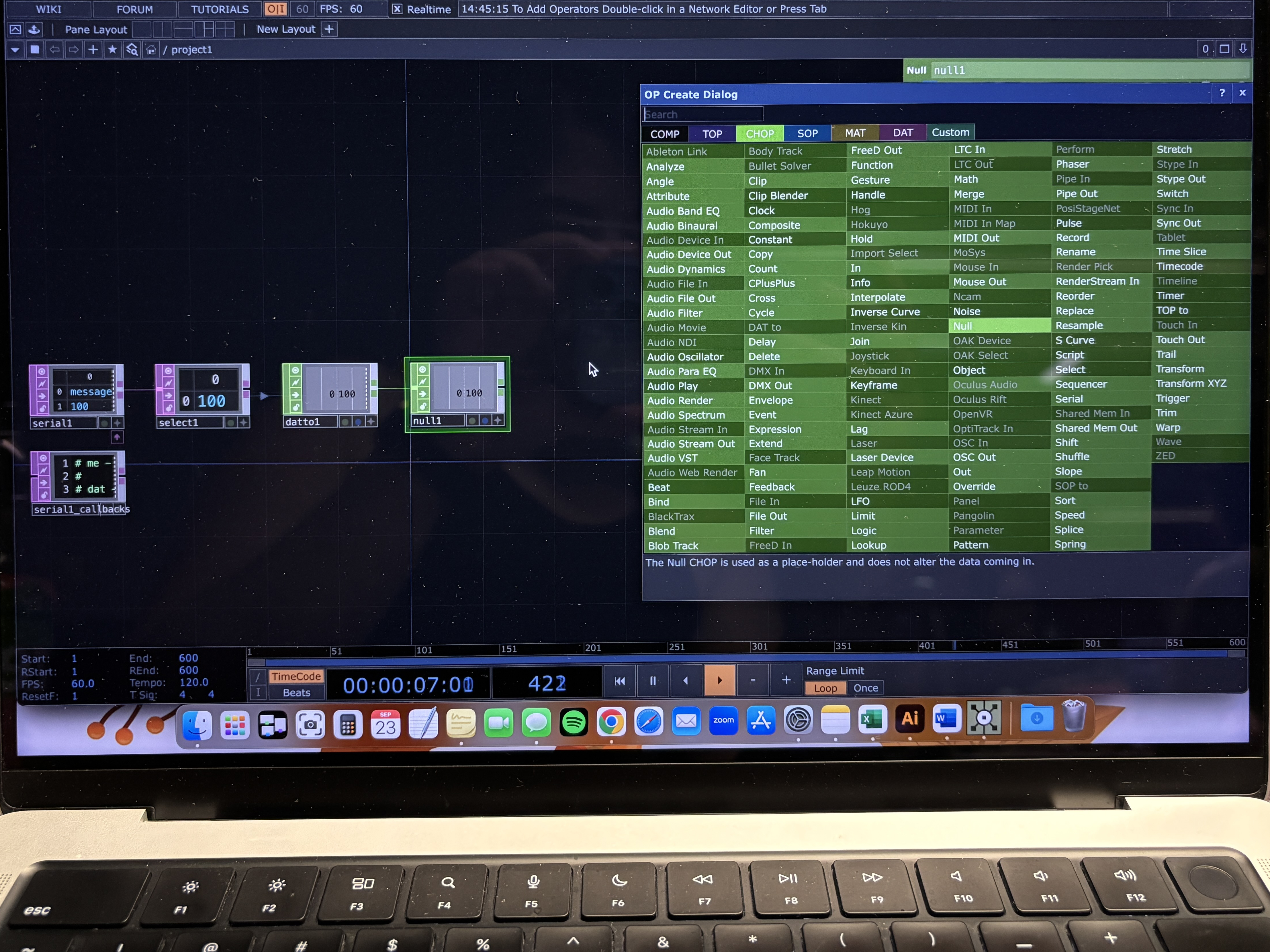 Exploring TouchDesigner's interface and learning about the various operators