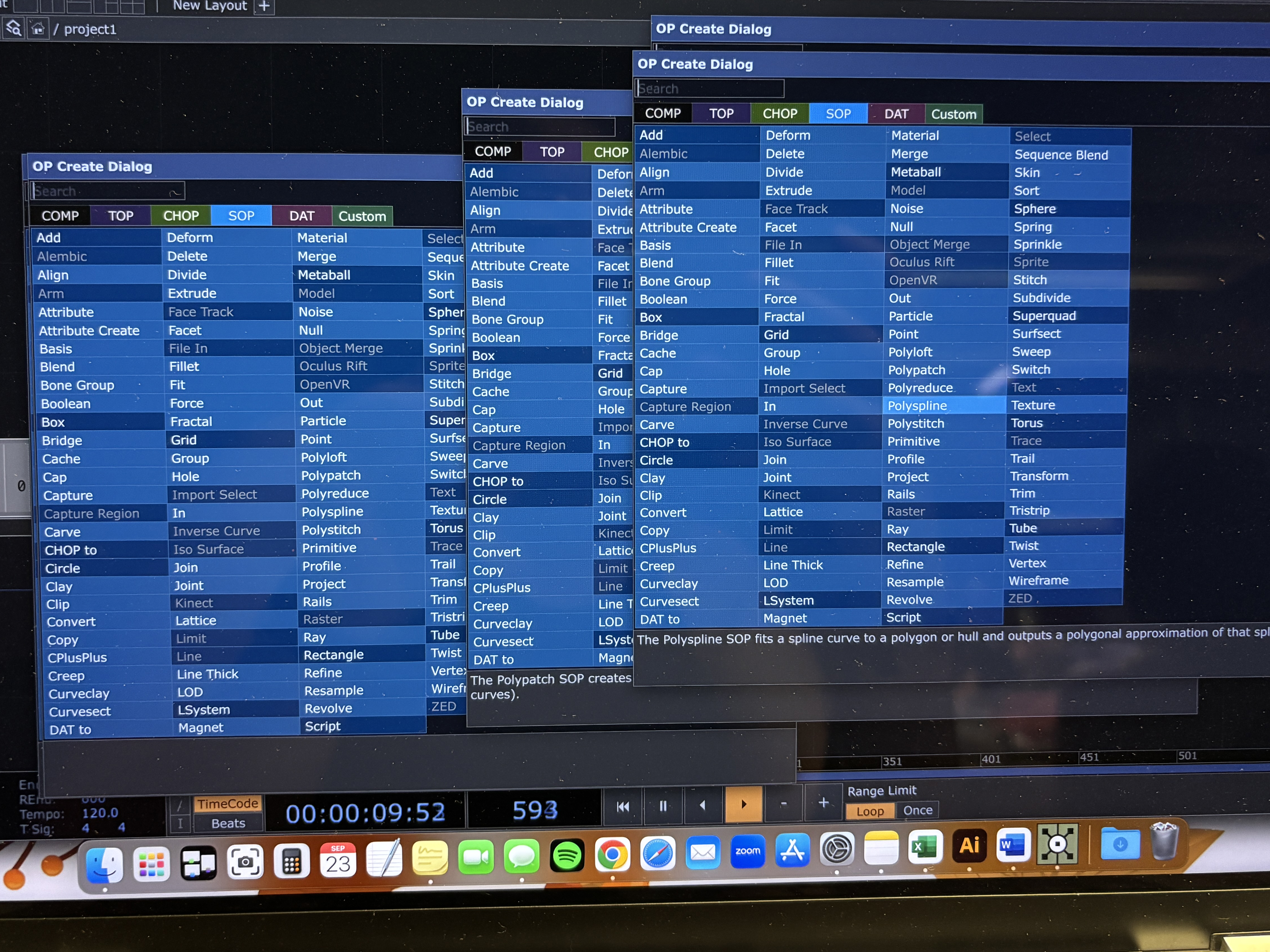 During this activity, I encountered errors (e.g. the sphere not appearing on the Editor Window) and various issues within TouchDesigner. While I was able to fix this later, TouchDesigner became non-responsive on my laptop and I could not close the OP Dialog boxes that appeared on-screen. I wanted to include this in this activity as it is an issue I might need to keep my eye on if I choose to do the Art Path for Projects 2 & 3.