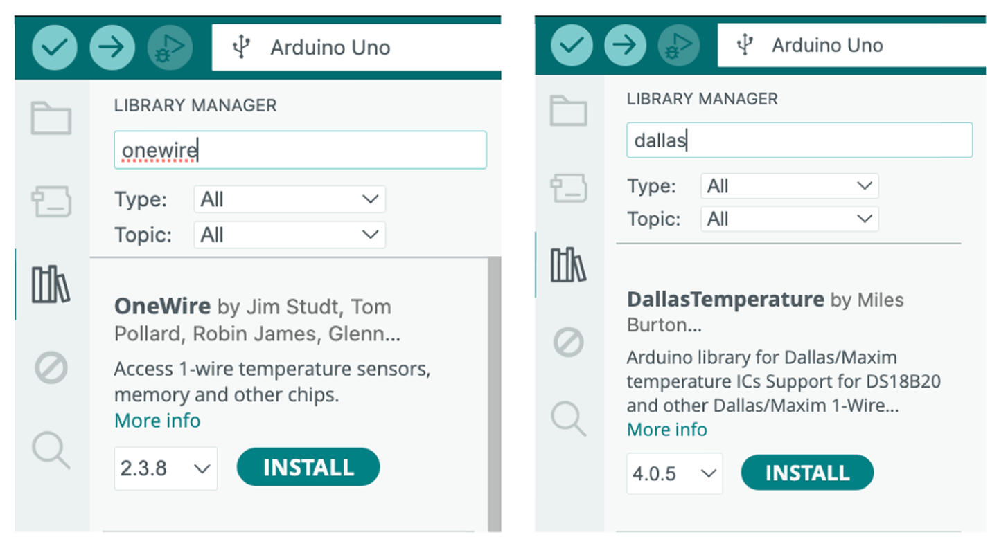 Installing new libraries on Arduino IDE for our new Temp Sensor